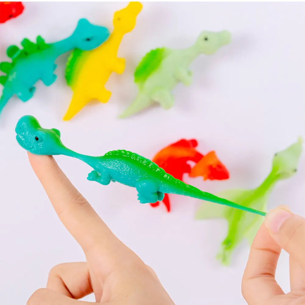 Colorful Finger Catapult Dinosaur Games